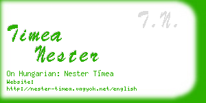 timea nester business card
